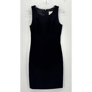 J Crew Suiting Sheath Dress Size 2 NWT Black Wool Classic Career Office Pockets